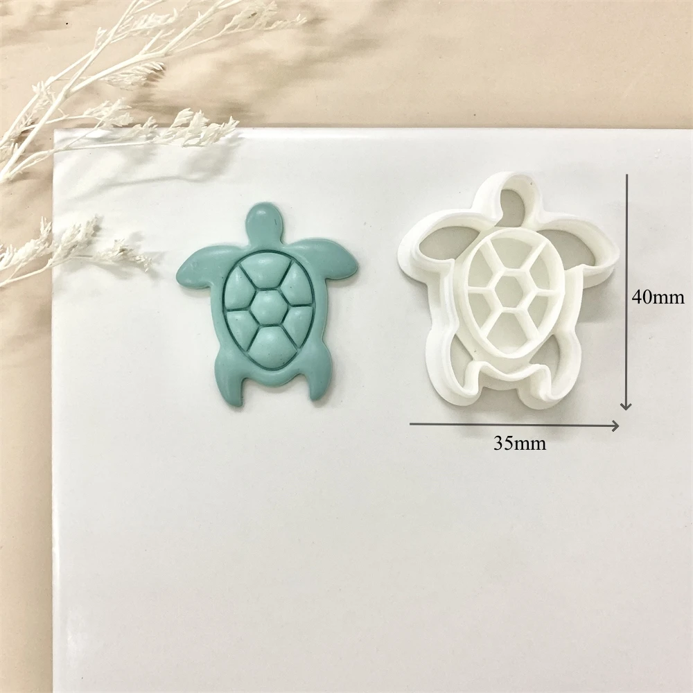 Geprägte Schildkröte Polymer Clay Cutter Ozean Stil Polymer Clay Form Meeresschildkröte Form Ohrringe Schneiden Schmuck Formen Herstellung Werkzeuge – Detail 5