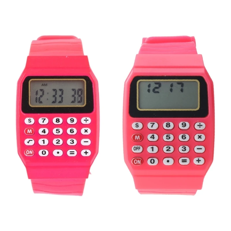 Fashion Child Kid Silicone Date Multi-Purpose Electronic Calculator Wrist Watch