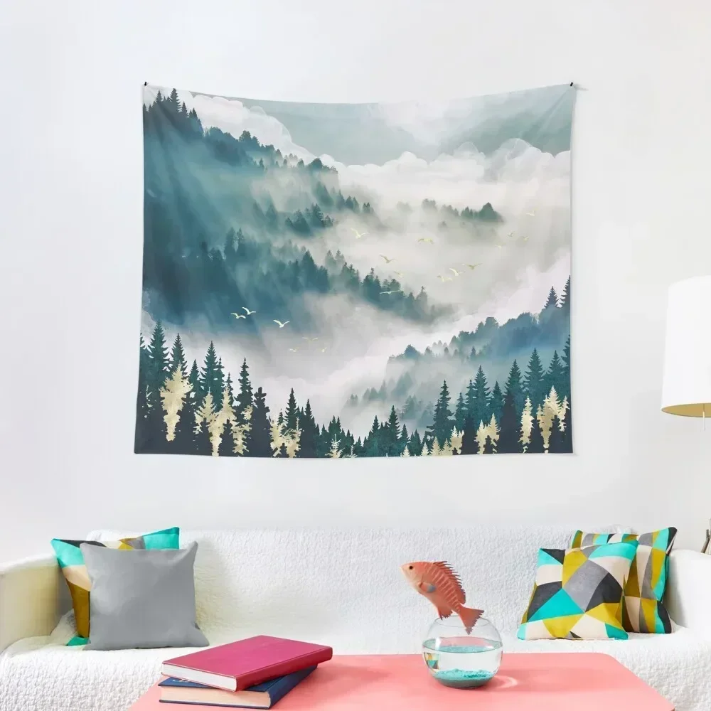 Misty Mountains Tapestry Decorative Wall Aesthetic Room Decors Wall Hanging Decor Outdoor Decor Tapestry