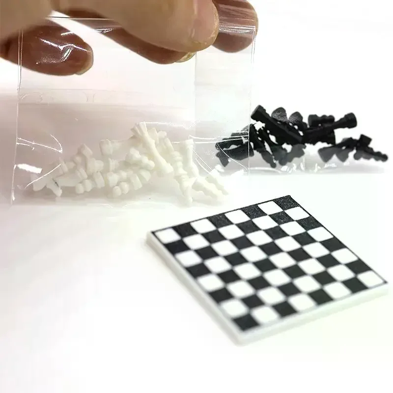 1 Set 1: 12 Dollhouse Mini Simulation International Chess Model For Children Miniature Chessboard Life Scene Decoration