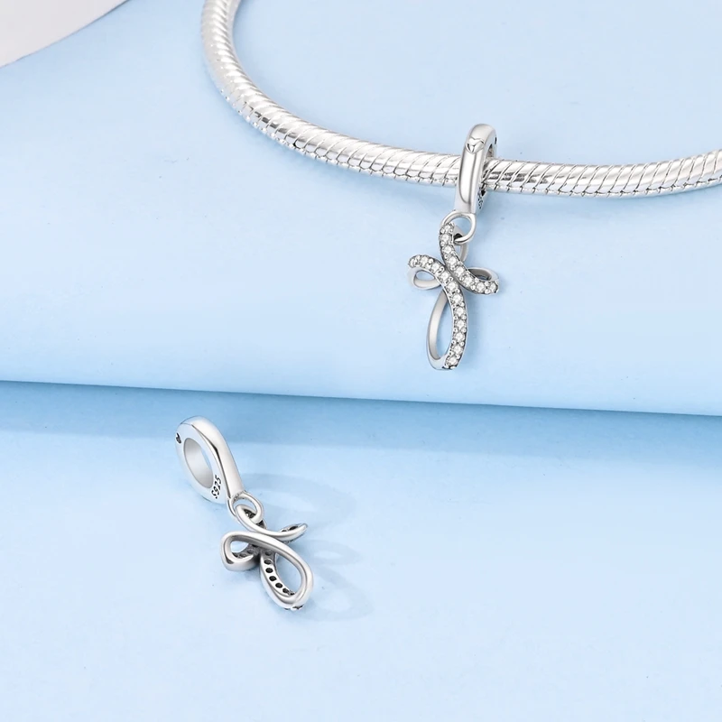 925 Sterling Silber blaue Augen und Palme Charms Kreuzigung Perlen Frauen Freundinnen Schmuck Geschenk – Detail 27