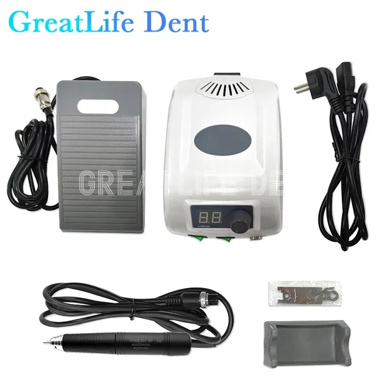 Great life dent 120w rpm bürstenloses mikro motor handstück prime zahnmedizin nagel pediküre bohrer schmuck polier maschine