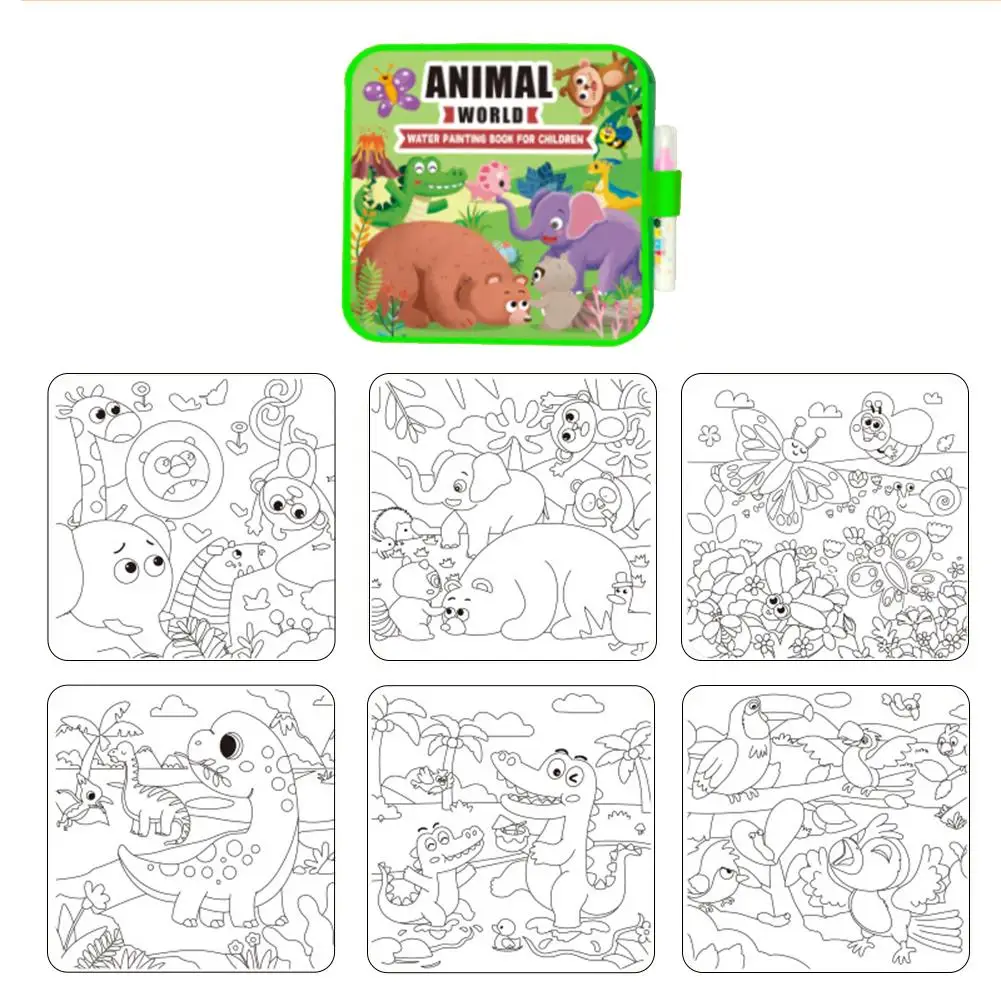 كتاب رسم مائي سحري يمكنك صنعه بنفسك كتاب رسم مائي خربش كتب تلوين هدية عيد ميلاد وعطلة للأطفال ألعاب تعليمية