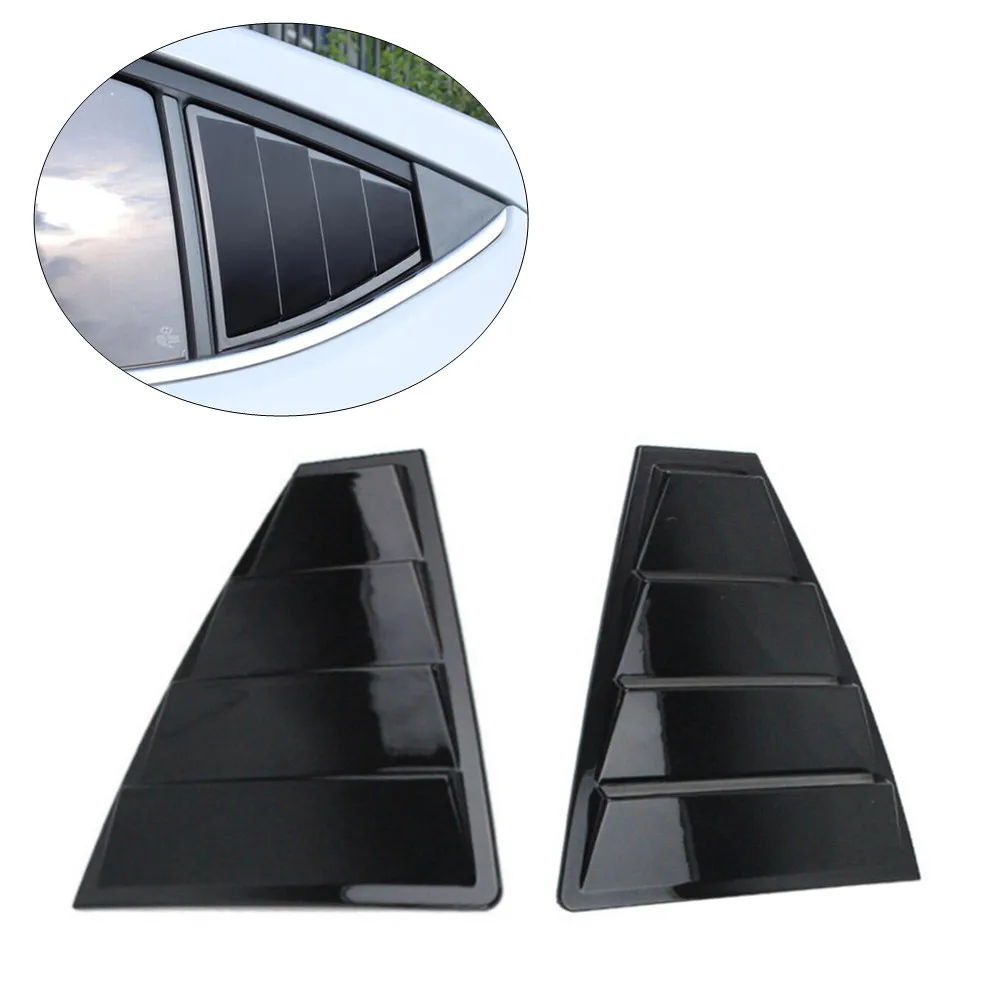 2PCS For Hyundai Elantra 2017-2019 Car Rear Window Quarter Louver Cover Side Vent Shutter Trim Scoop ABS Accessorie
