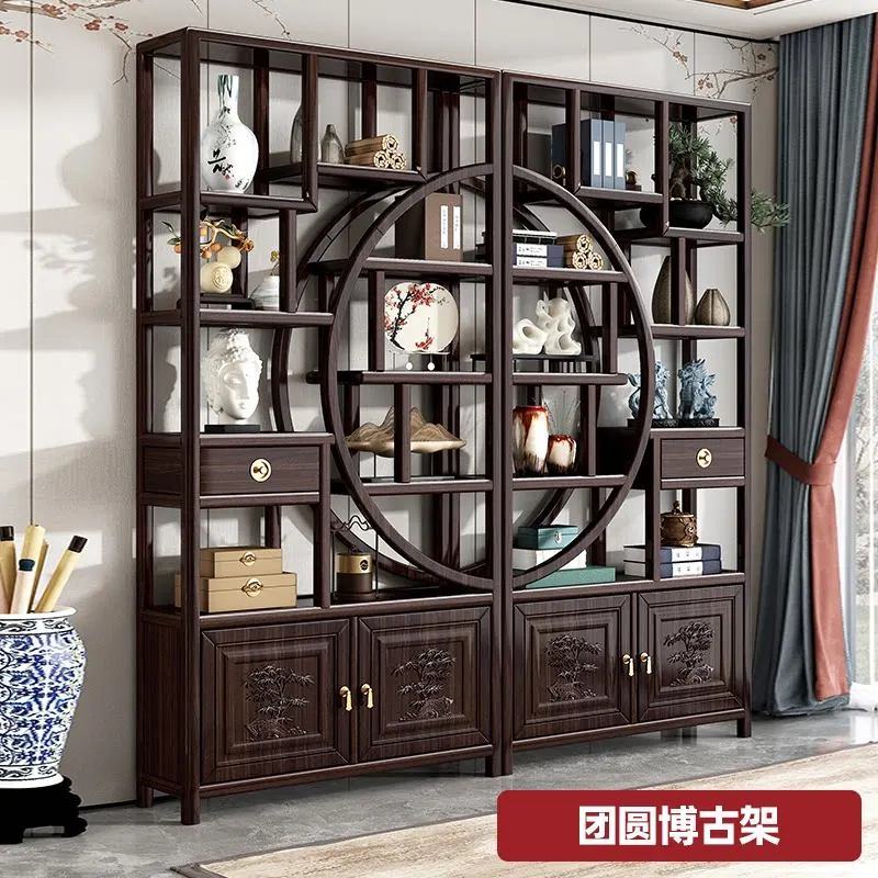 CX new Chinese style purple gold sandalwood bogu frame solid wood tea room rack
