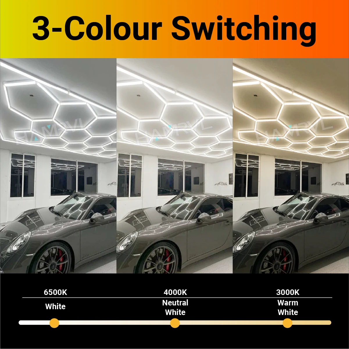 Hexagonal Dimmable LED Light Color Changing Adjustable Brightness Ceiling Light for Gym Salon Club Commercial Lighting