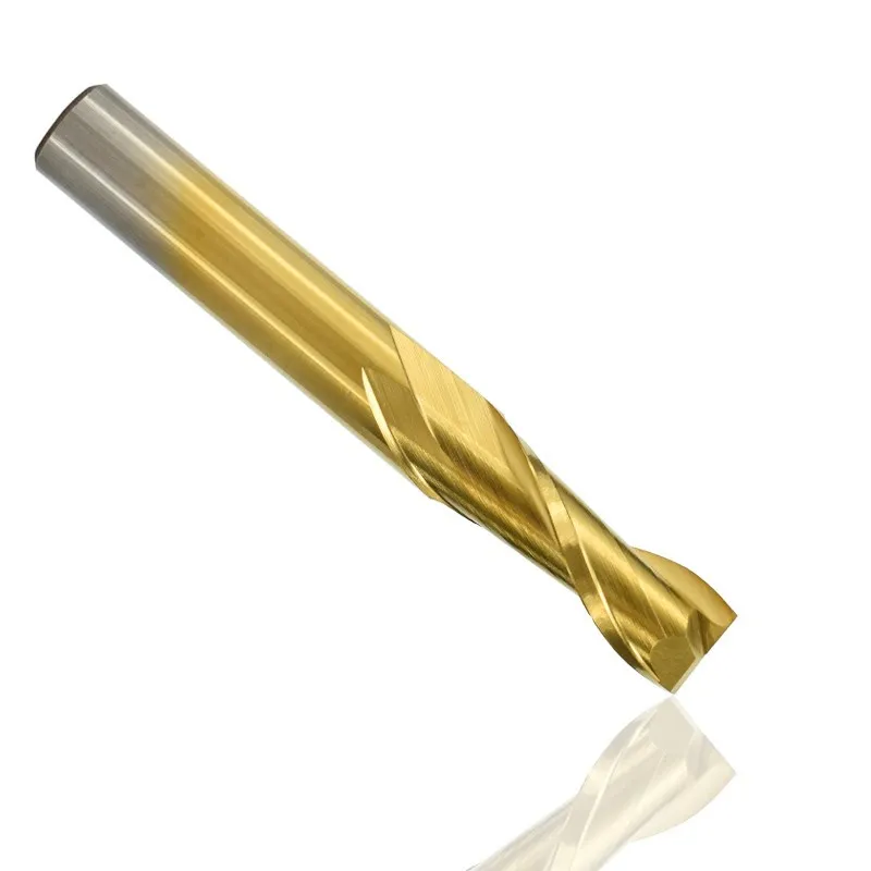 HAMPTON 2 Flöte Flache Ende Mühle 4 6 8 10 12mm Schaft Hartmetall Fräsen Cutter Zinn Beschichtete Endmill CNC router Bit für Holz – Detail 4