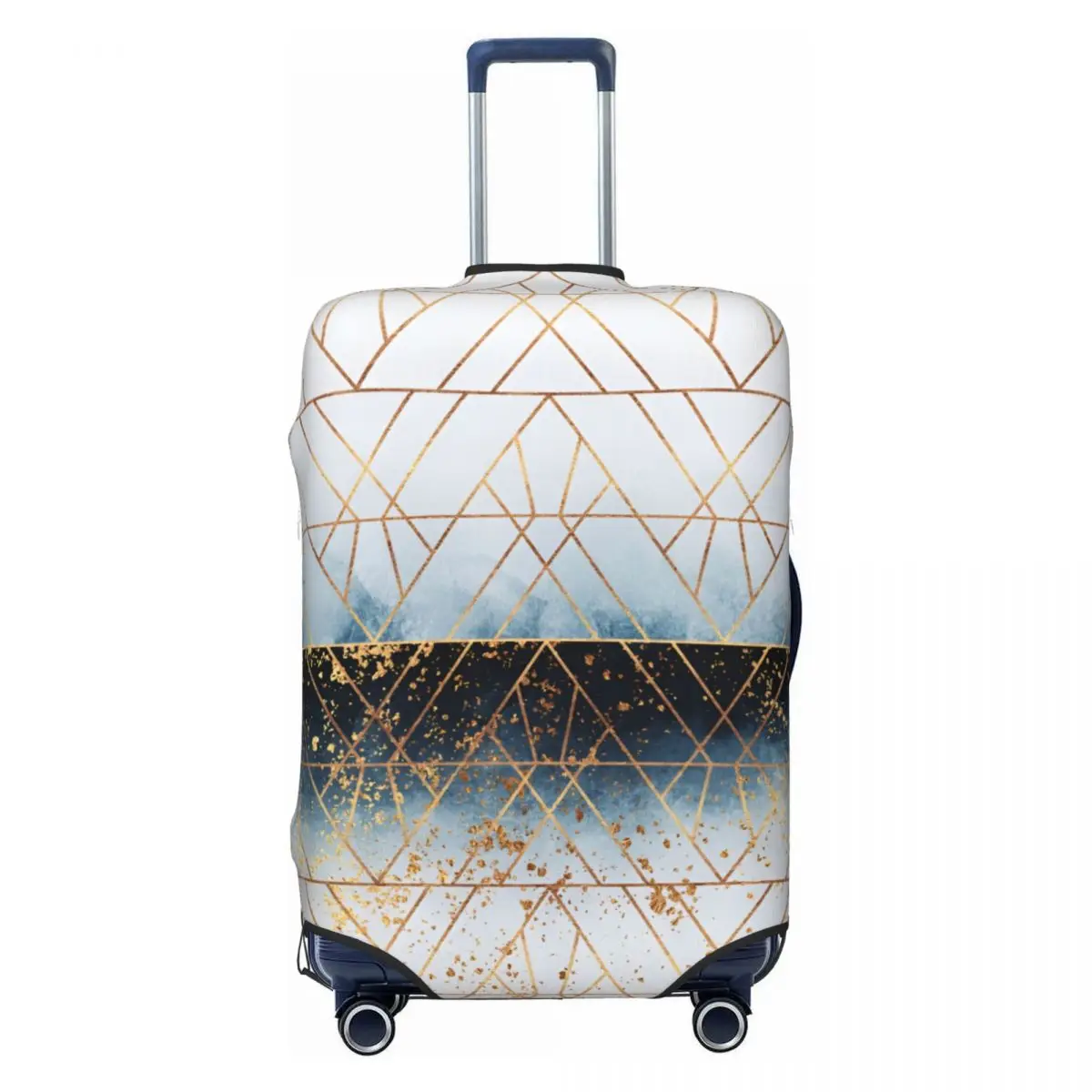 

Изготовленный на заказ современный чехол для чемодана с геометрическим узором, пыленепроницаемые дорожные чехлы для багажа для 18-32 дюймов