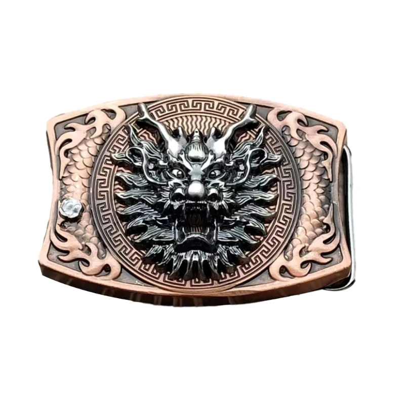 Western Cowboy Relief Belt Buckle Metal Multiple Color Personality Rock Belt Link Buckle Unisex Belt Buckle DIY Supplies