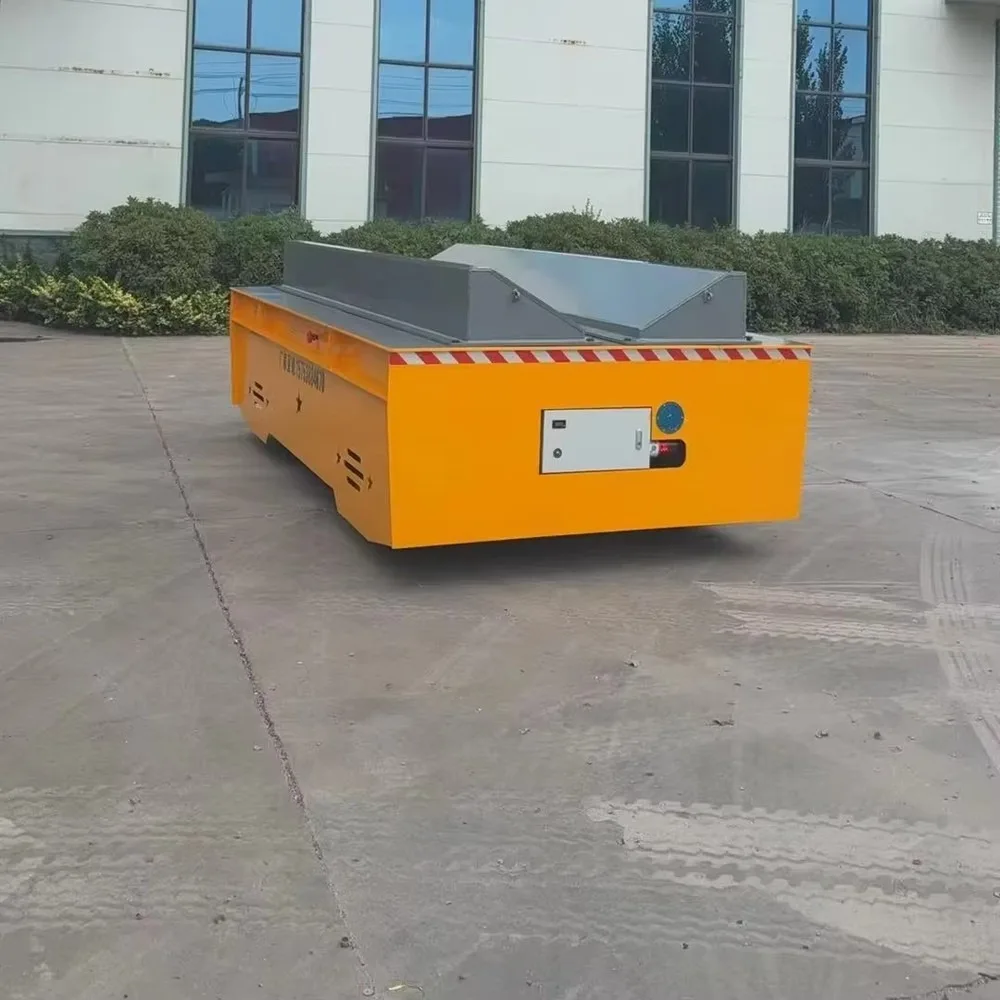 Industrial Electric Rail Transfer Cart 1-50 Ton Low Voltage Track Flat Car for Factory Workshop Material Handling
