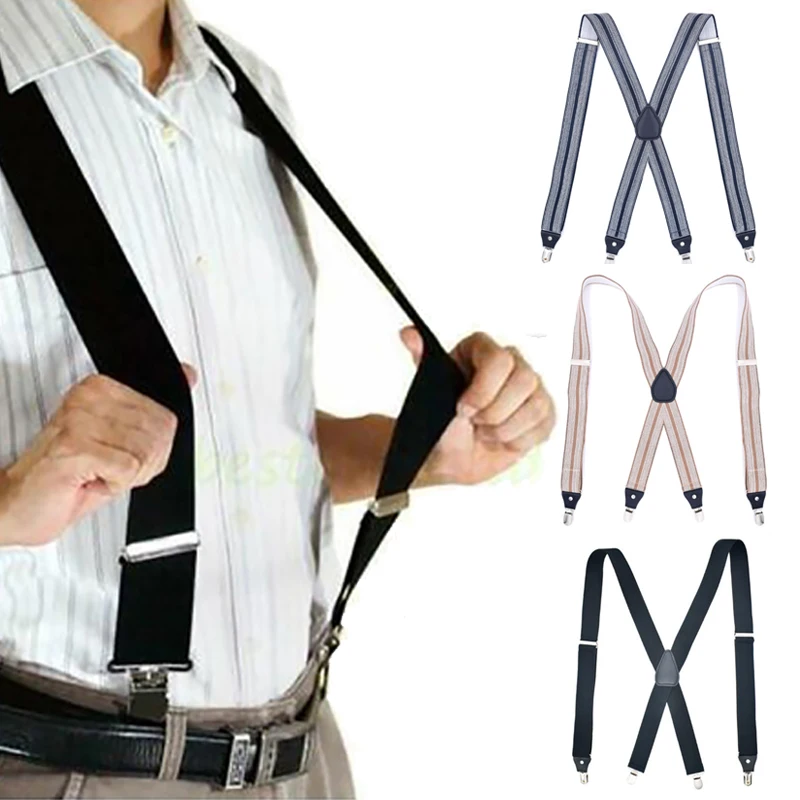 

Men's Fashionable and Simple Casual Shirt Strap, Adult 4-pack Adjustable X-shaped Ordinary Strap Suitable for Pants Wedding