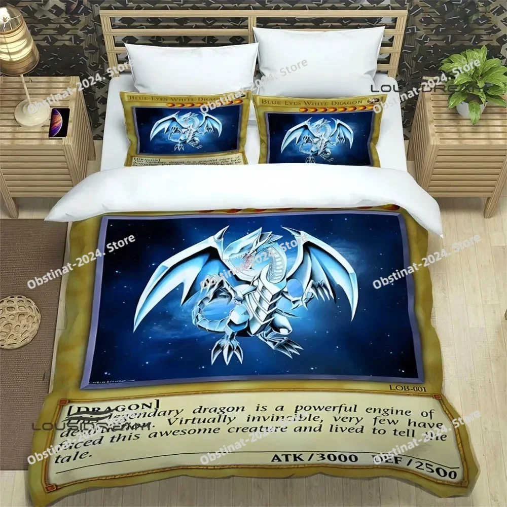 YU-GI-OH! Card Printed Bedding Sets Exquisite Bed Supplies Set Duvet Cover Bed Comforter Set Bedding Set Luxury Birthday Gift