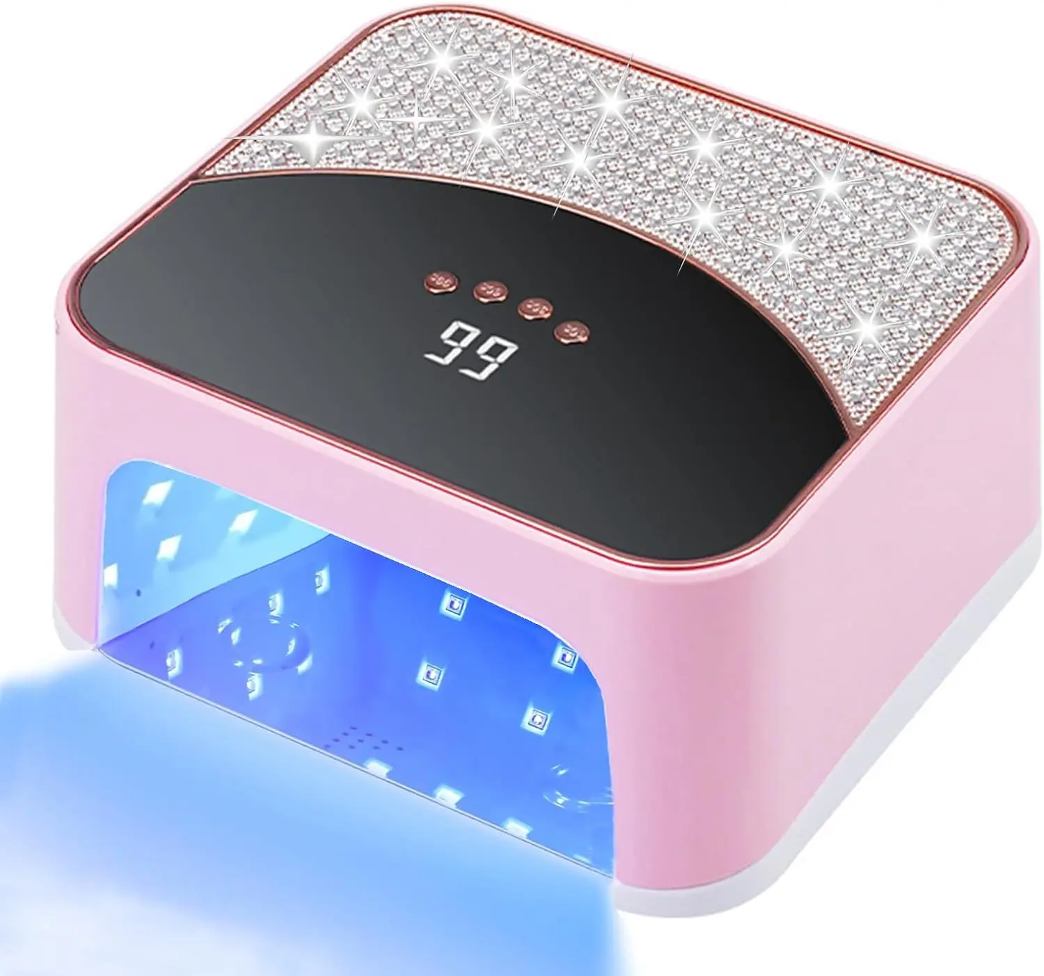 268W UV LEDネイルランプ、4つのタイマー、45個のビーズ、センサー付き