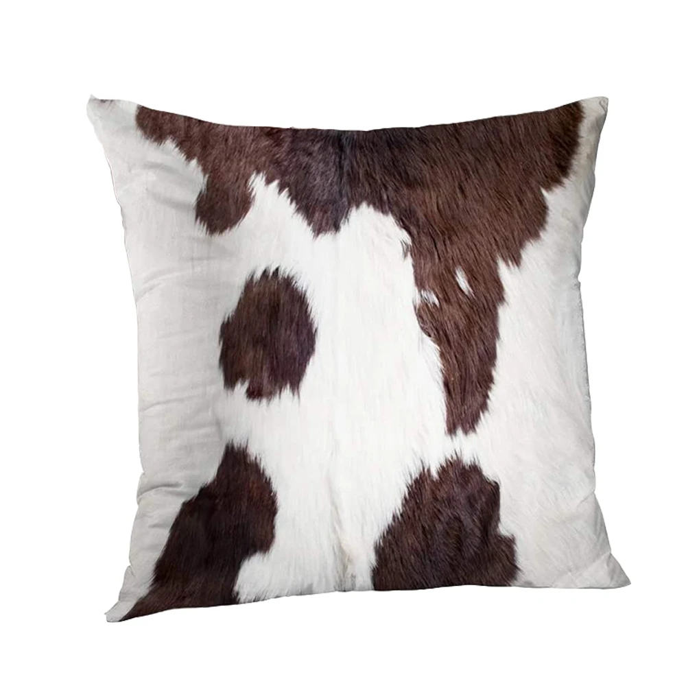 Taies d\'oreiller décoratives en peau de vache, taie d\'oreiller à taches de vache, décoration d\'intérieur, housse de coussin esthétique pour lit,