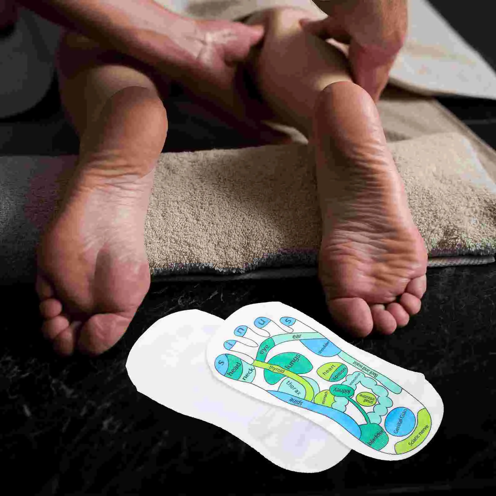 Foot Massage Socks Physiotherapy Reflexology Acupressure for Tools Spandex Acupoint Printed 's