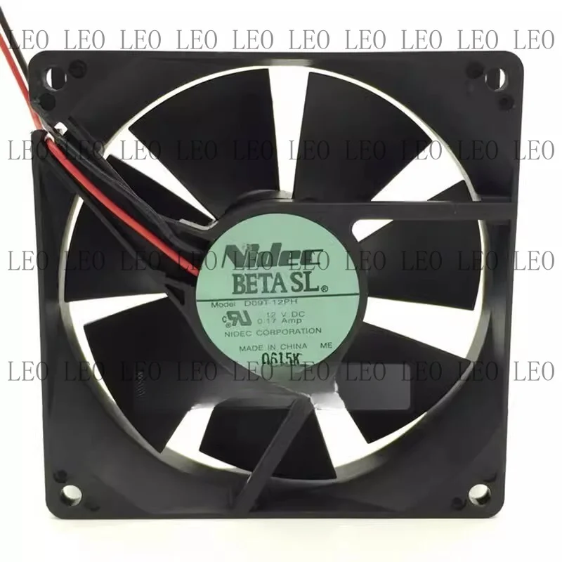 MY For Nidec D09T-12PH 9025 DC12V 0.17A 9CM 2-Wire Ball Cooling Fan