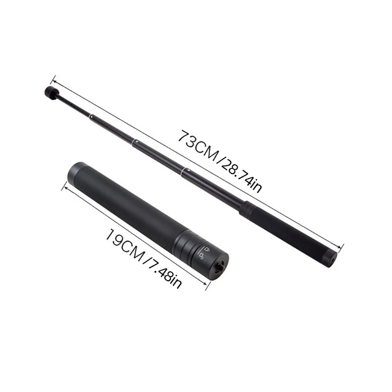 DXAB Waterproof Selfie Extendable 19-73cm Handhelded Aluminum Telescopic Poles Monopod for Hero10 9 8 7 6