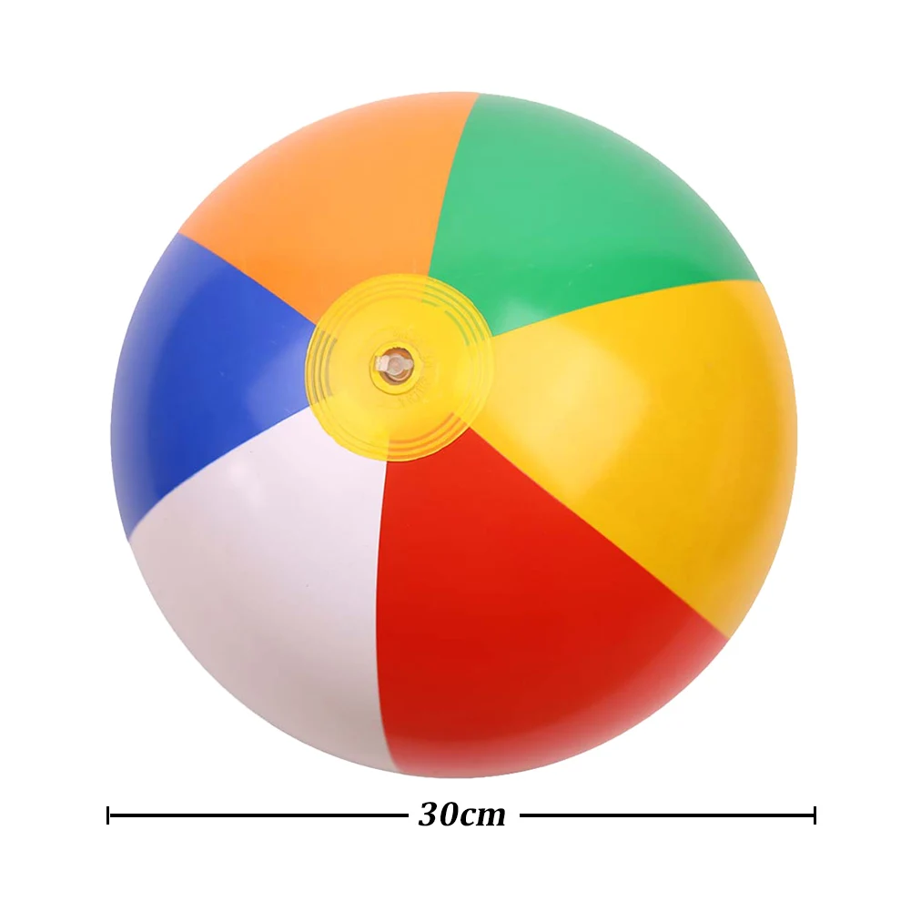 Colorful Inflatable Ball Balloon Inflatable Beach Ball Birthday Pool Party Favor Party Water Game Balloon for 3+ Kid Boys Girls
