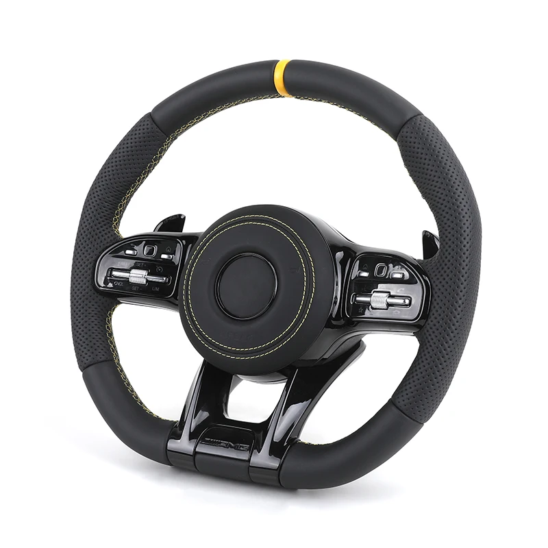 Custom Leather Steering Wheel for Mercedes Benz AMG W204 W205 W206 W207 W212 W213 X253 W217 W221 W222 W223 GLE W166 W167 W219