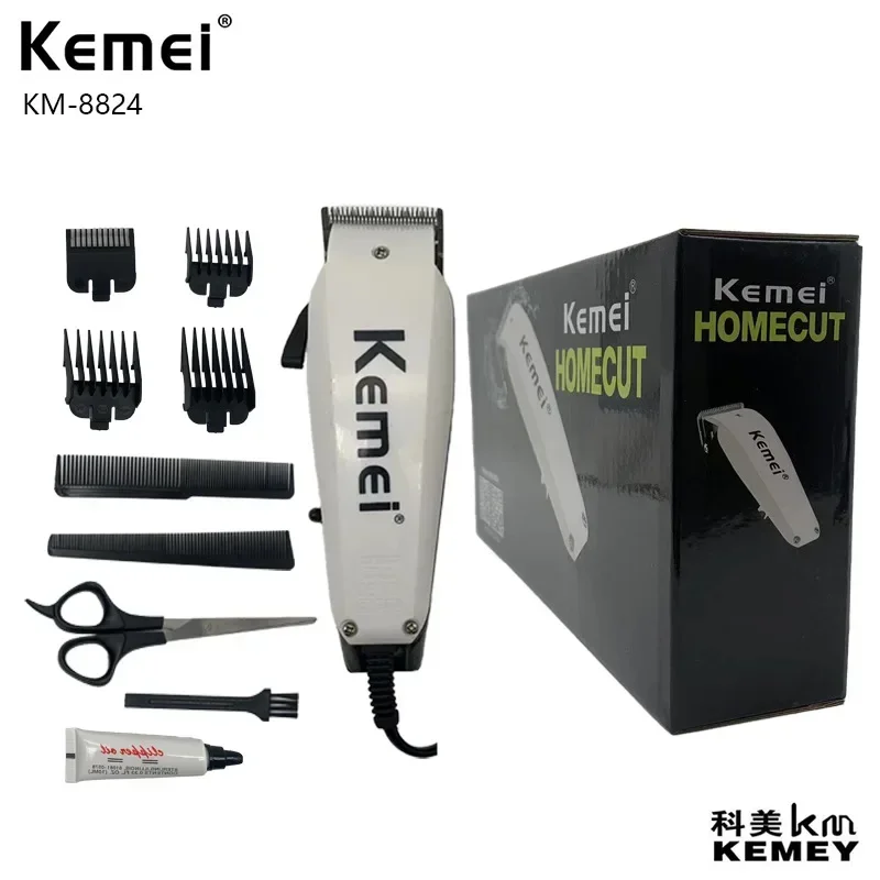 

Kemei/ Kemei Barber scissors KM-8824 AC power plug-and-play hair clipper cross-border oil head scissors