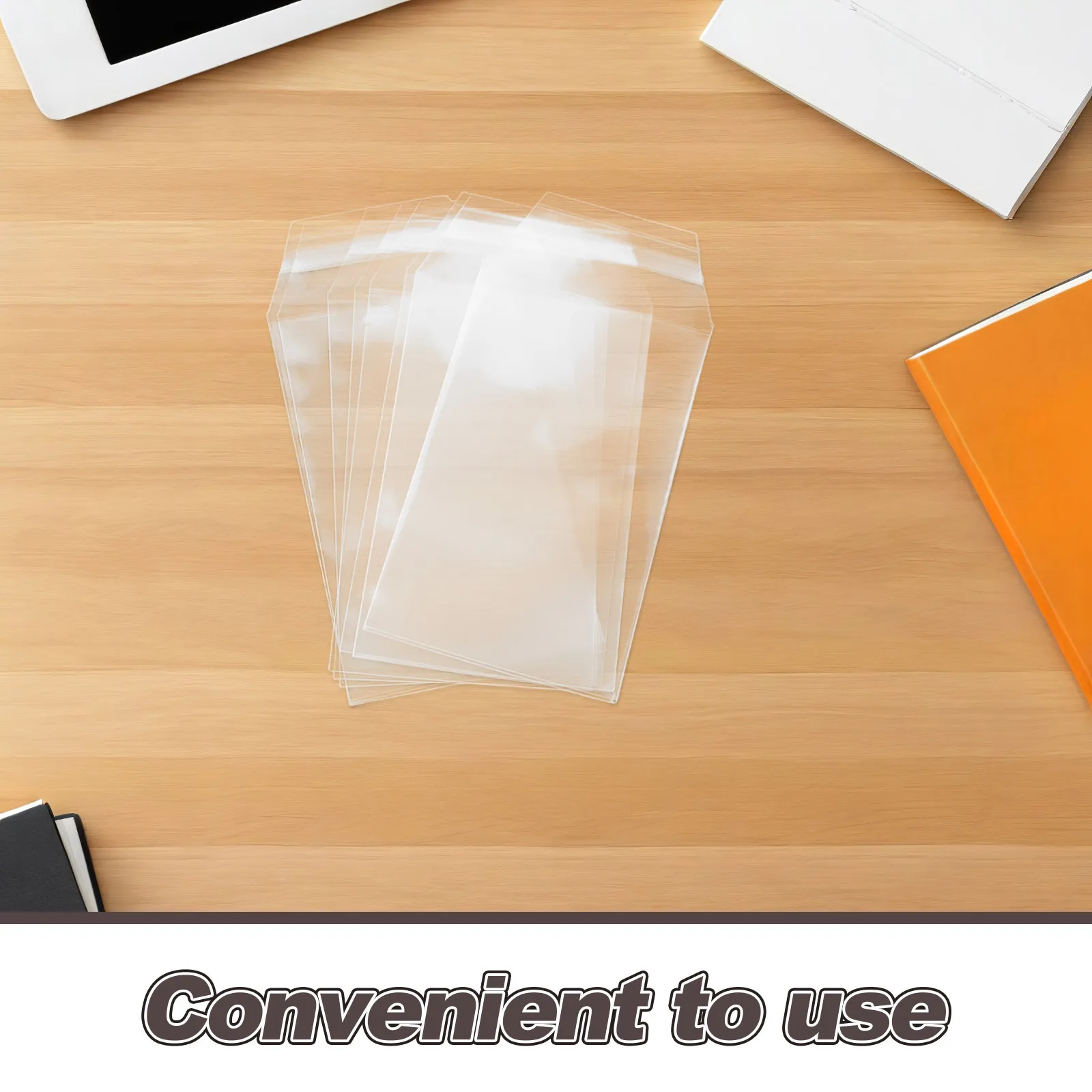 100Pcs Card Brick Membrane Protector: Clear Plastic Trading Card Bag 16x8.5cm for Storage Display Case Wear