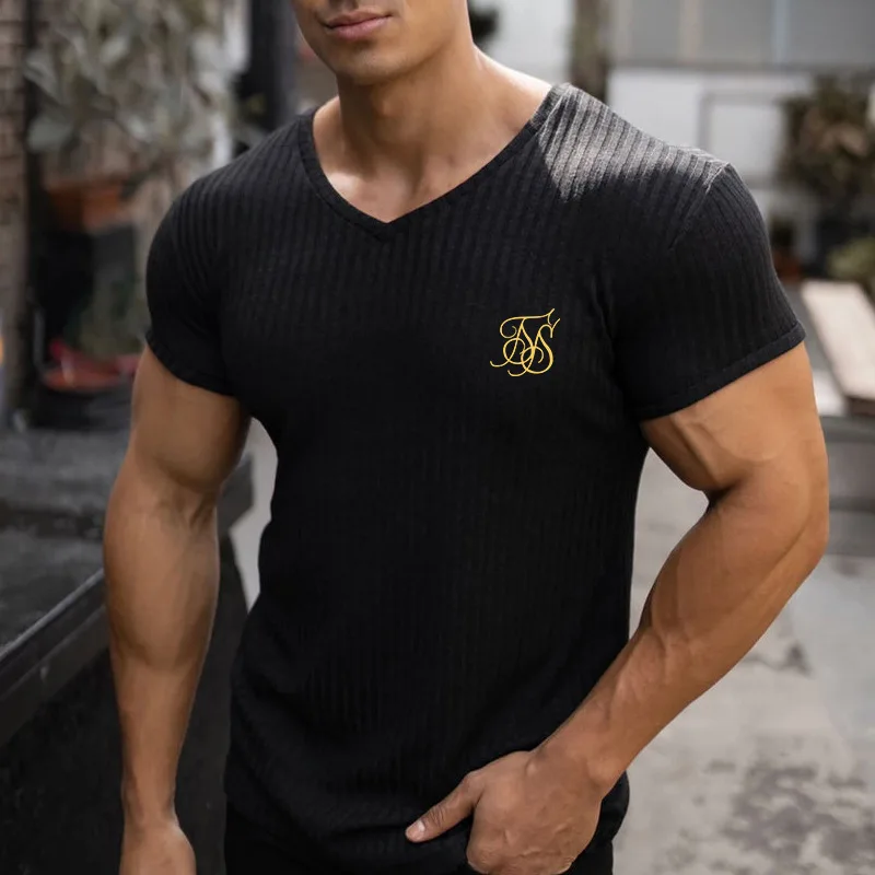 2022 NEW Sik Silk T Shirt Men Summer Short Sleeve Compression Tshirt Mesh Tops Tee Male Clothing Casual Fashion T-shirts