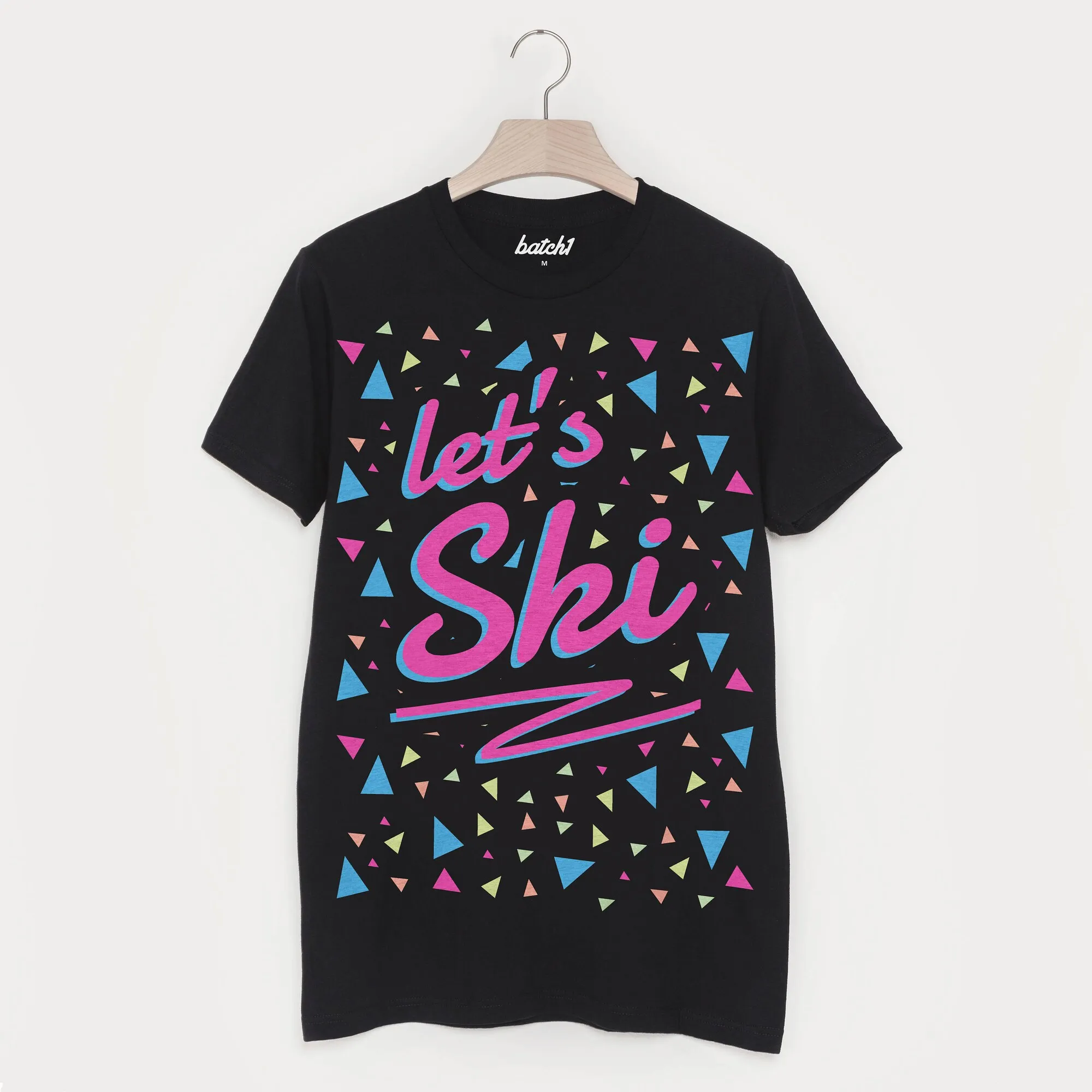 Let’s Ski – Men’s 80s Style Retro Après Ski Snowboard Slogan T-Shirt