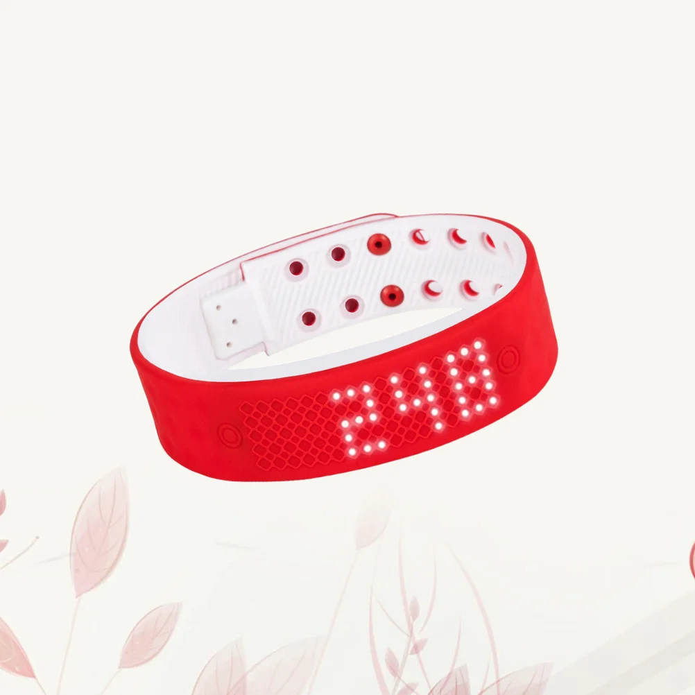 

Silicone Band Smart Bracelet Red LED Wristband Multifunctional Bangle Step Counting Workout Tracker Smart Bracelet