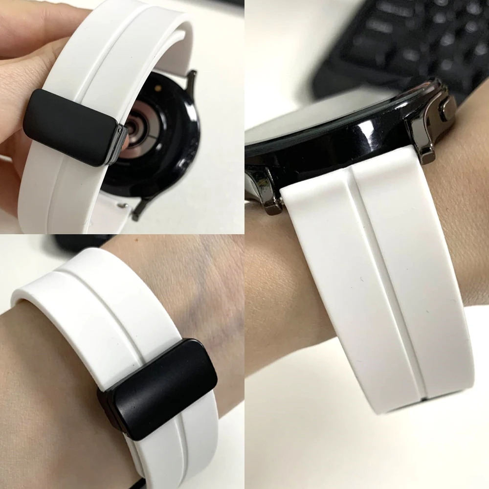 20 مللي متر 22 مللي متر مشبك مغناطيسي سيليكون حزام ل Garmin Venu 4 3 Sq 2 Forerunner 165 265 570 255 245 Vivoactive 6 سوار معصمه #2