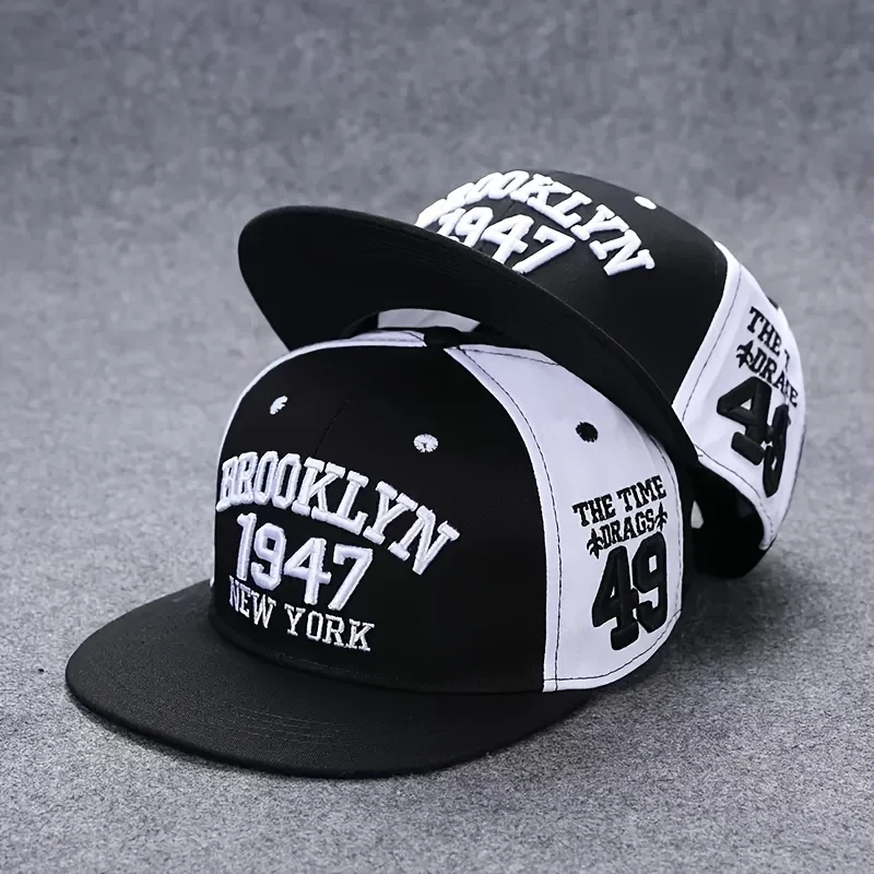 Men Hip-hop Hat Fashion Trendy Flat Brim Cap Versatile Sport Baseball Caps for Spring and Summer