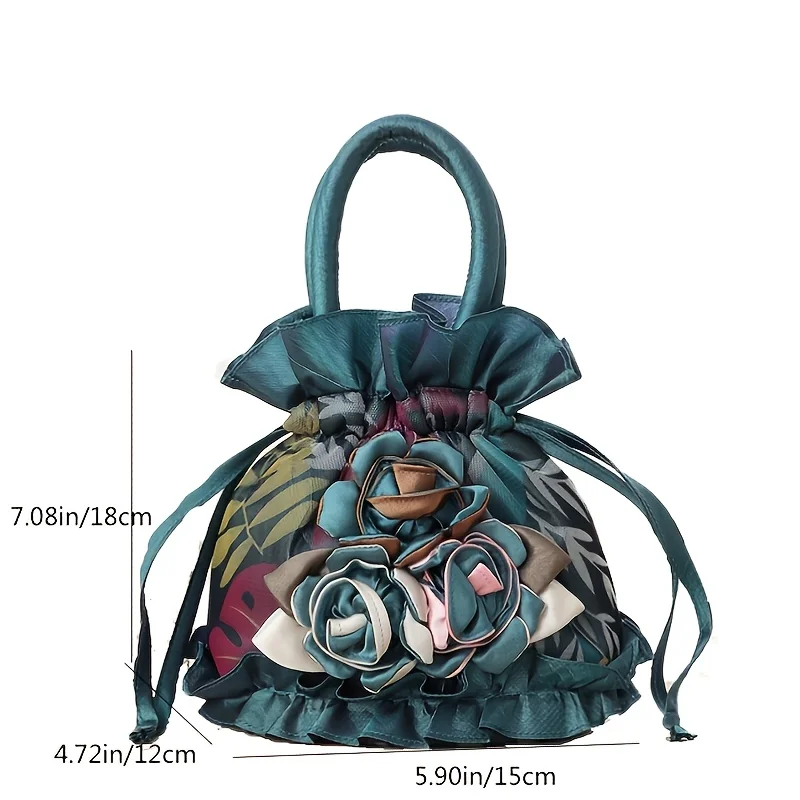 Neues Modell Damen-Spitzenhandtasche für Abendveranstaltungen. Damenhandtasche in Form eines Blumenkübelns mit kreativem Design. – Detail 2