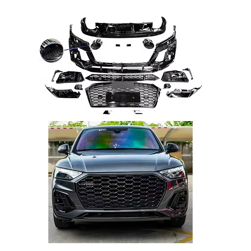 

STLF Car Body Kit Front Bumper 2018 for Audis Q5 Upgraded to RSQ5 SQ5 Star Shine Front Grille Diffuser