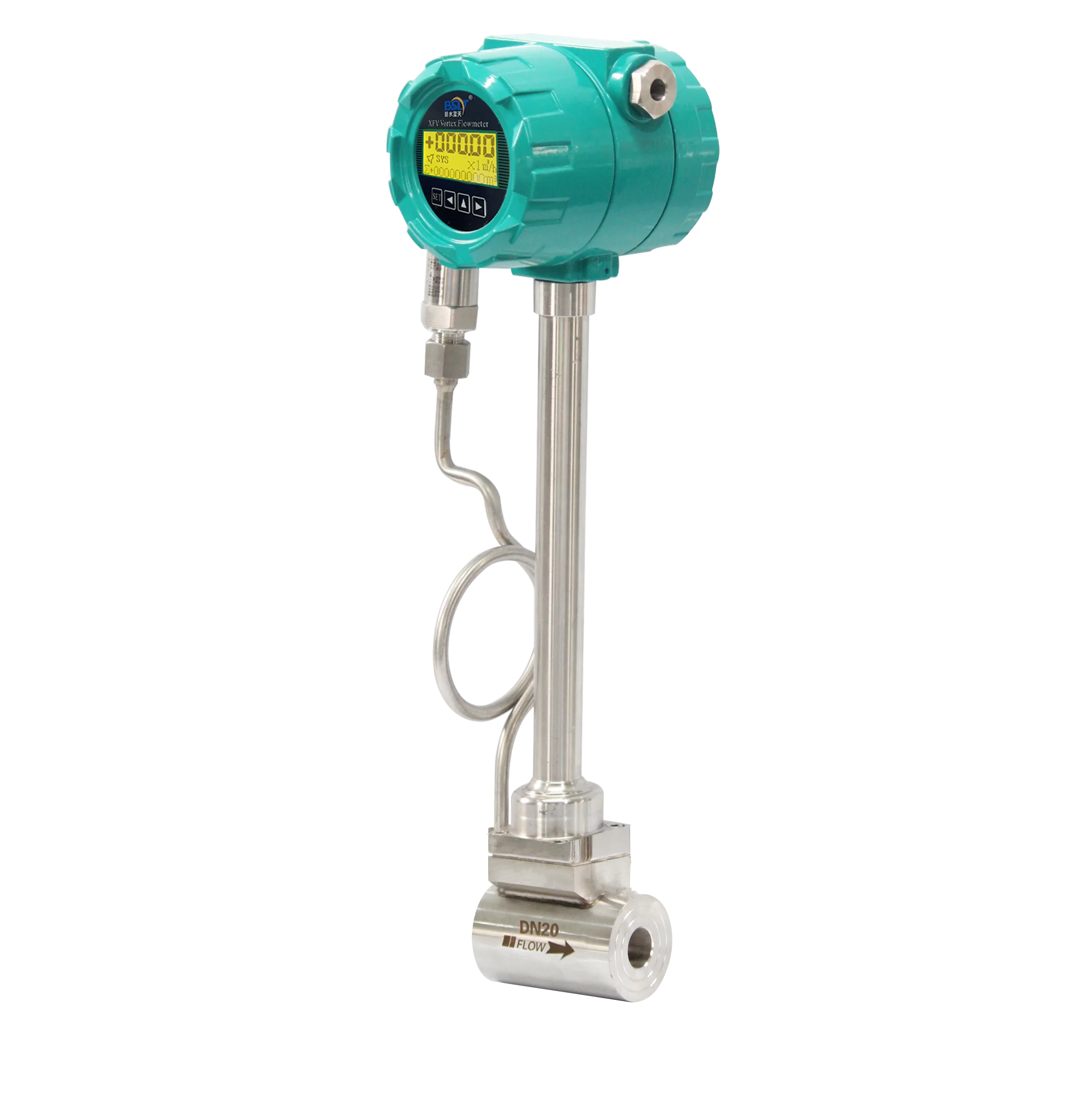 High Precision Digital Turbine Flow Meter Stainless Steel OEM Supported for Air LPG Natural Steam Measurement