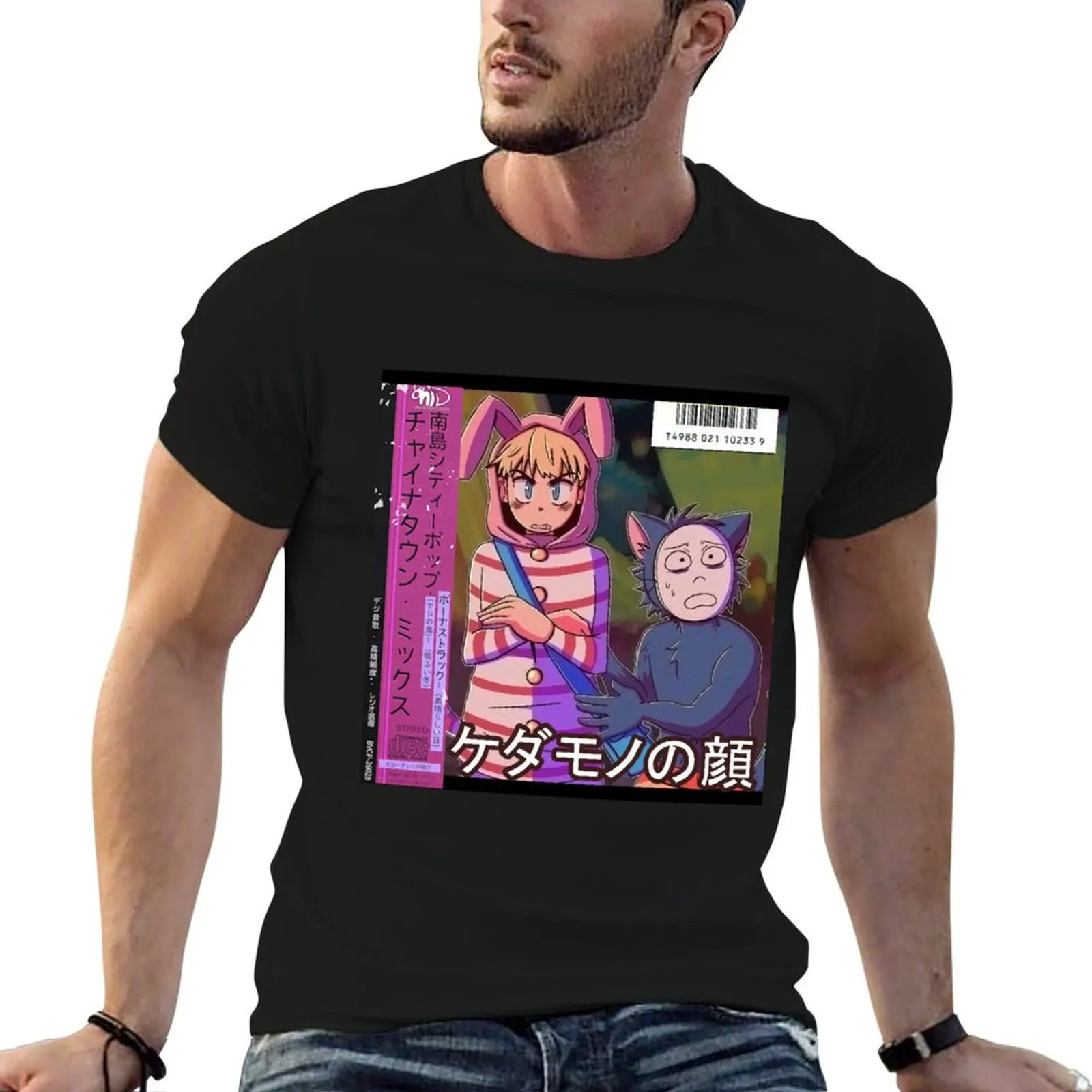 Vaporwave anime popee the performer T-Shirt Large Size Casual Tee Shirt