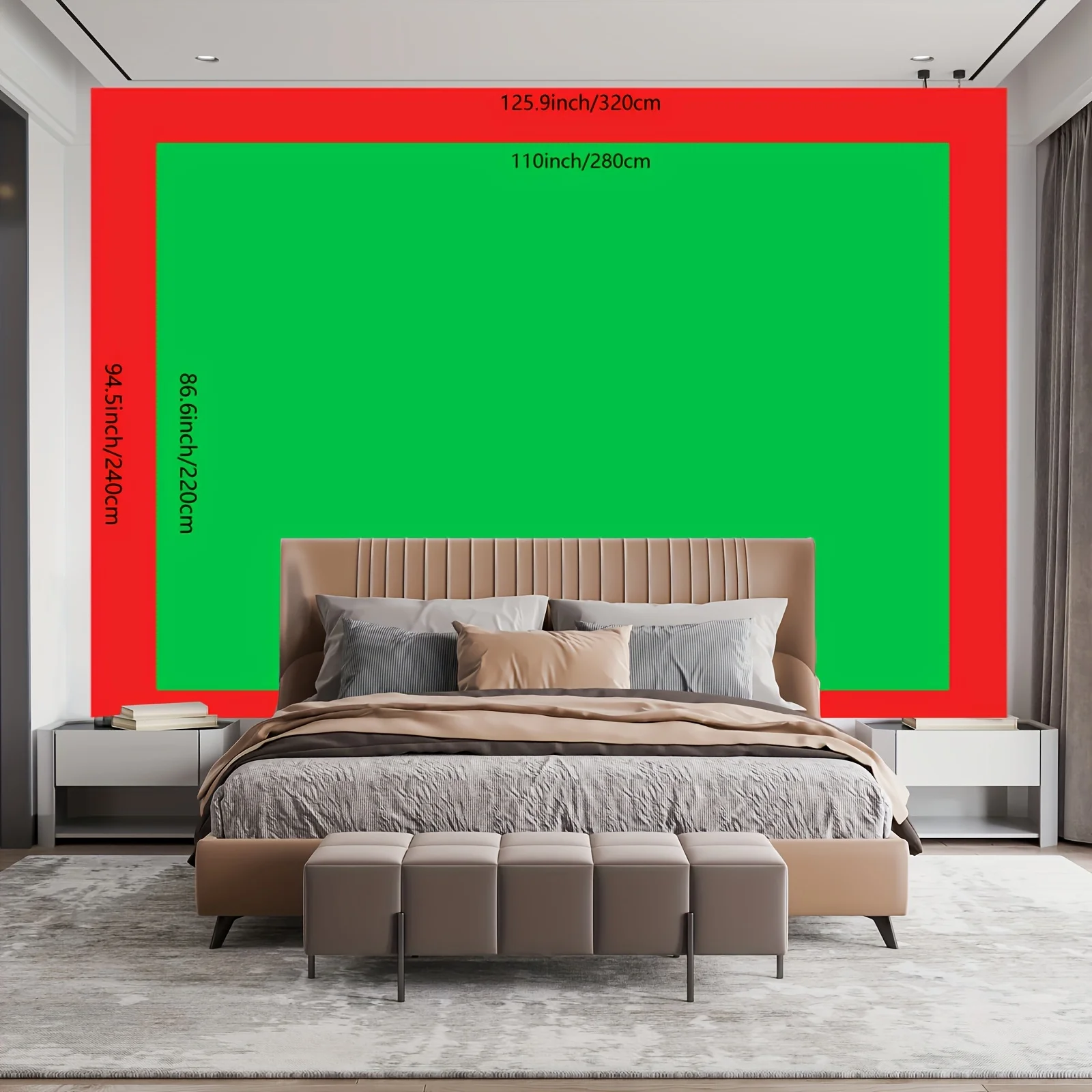 Decorative Polyester Curtain Panel Mural Abstract Landscape Wall Hanging Art for Living Room Modern Cityscape Decor