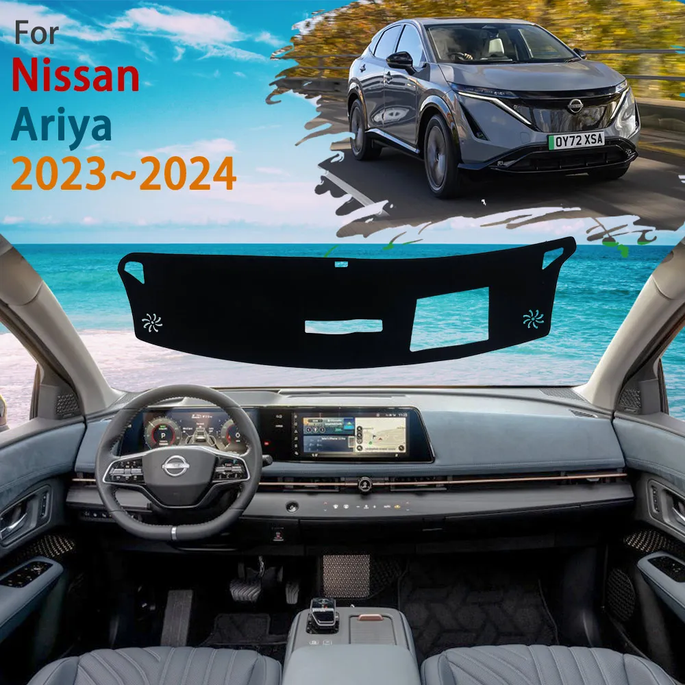 

For Nissan Ariya FEO 2023~2024 Dashboard Rug Cover Dash Mat Protective Avoid Light Carpet Car Stickers Auto Parts Accessories