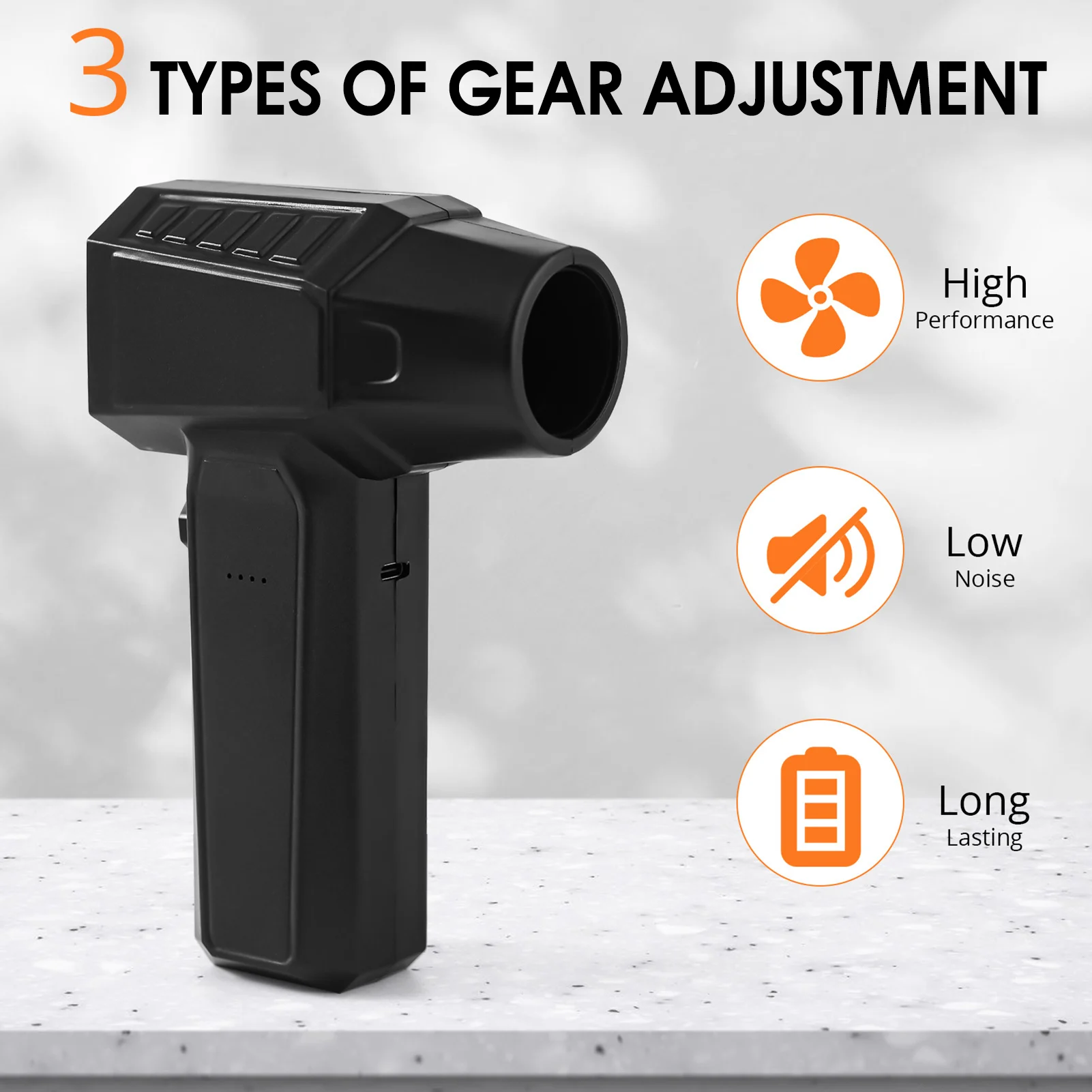 Picture 3: Handheld Violent Jet Fan Easy to Operate High-Speed Adjustable Blower Suitable for Home Car Cleaning Dust Removal