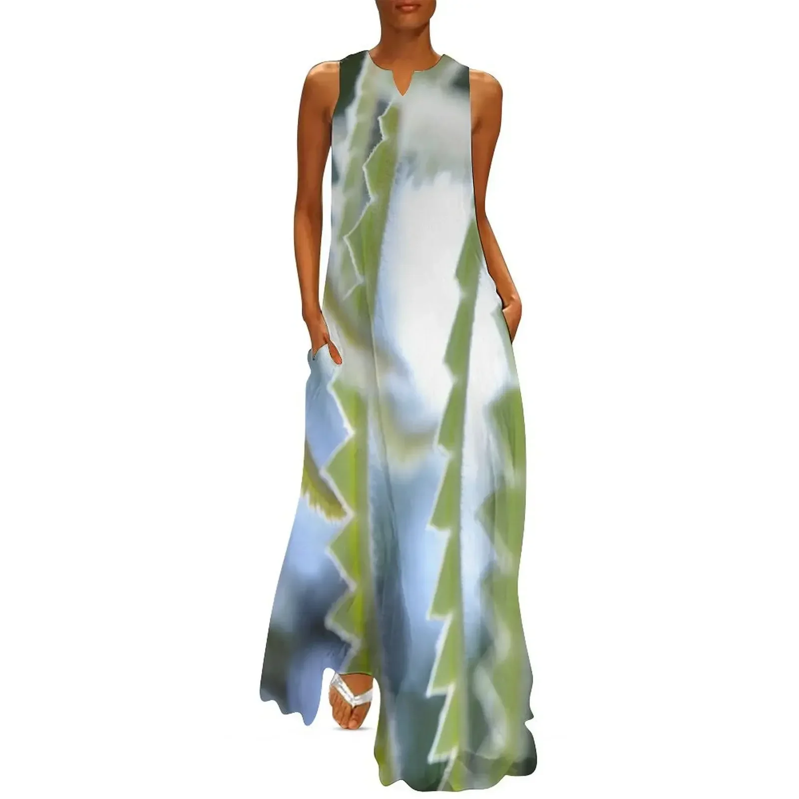 

Elven City in Mint and White - Botanical Photography - Original Abstract Fine Art Long Dress luxury woman party dress Dress