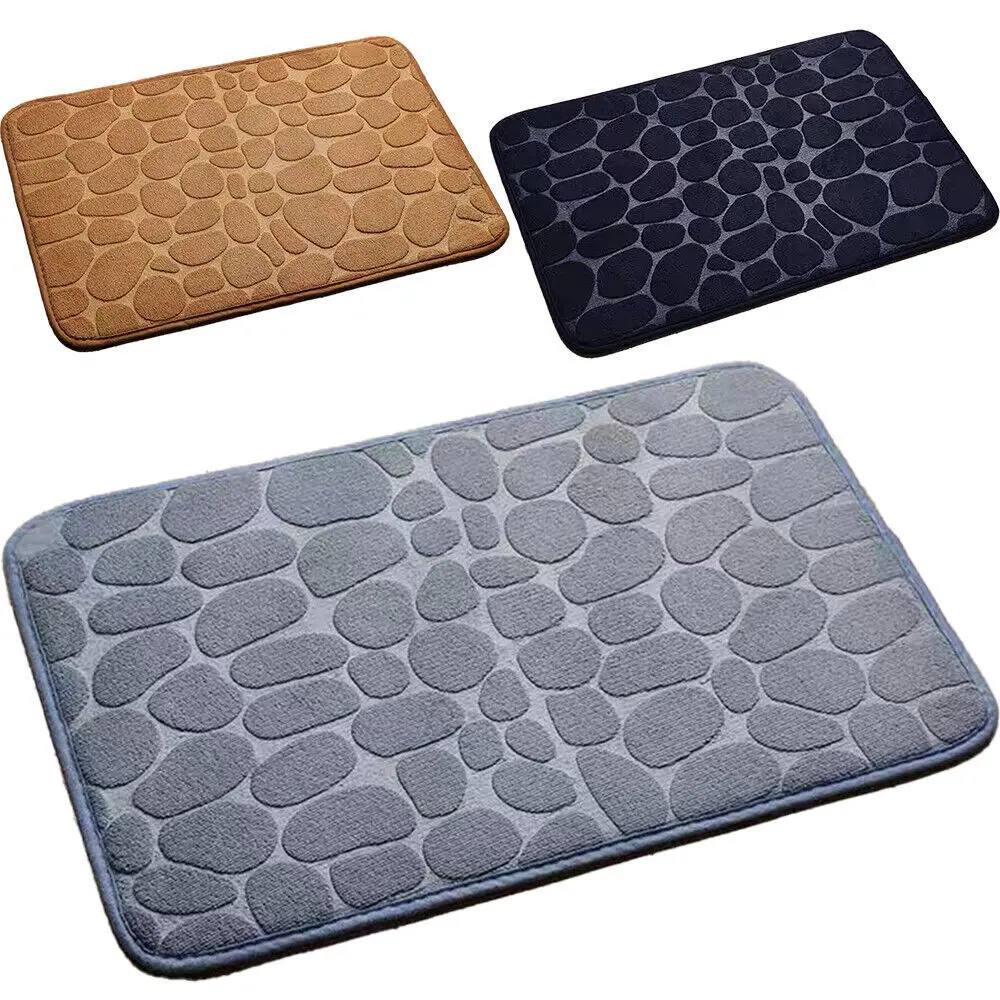 Large Heavy Duty Door Mat Coral Veet Stone Emed Non Slip Rugs Hall Kitchen