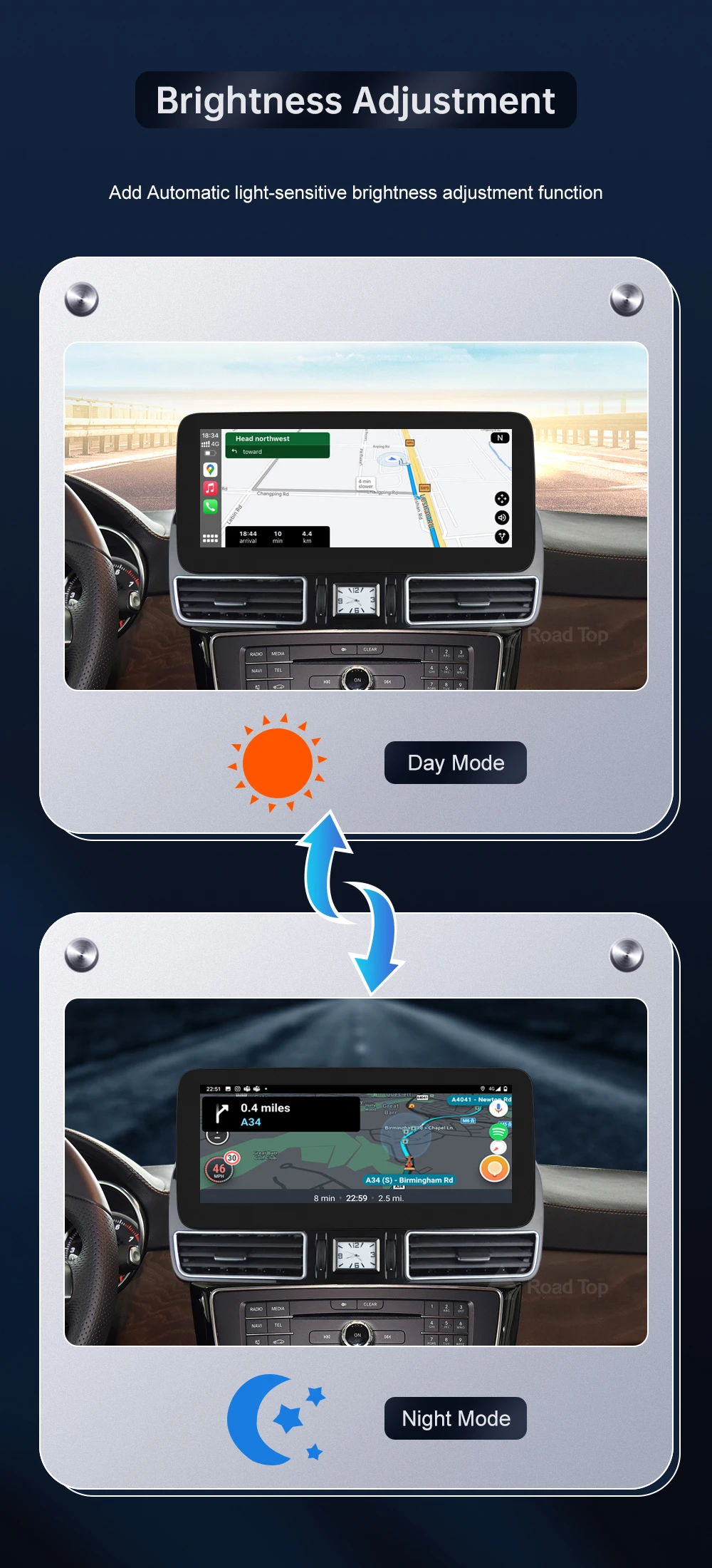 12.3'' Multimedia Display For BenzML W166 GL X166 GLE GLS 2012-2018 Touch Screen Wireless Carplay Navigation Android Auto