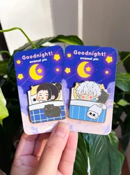 Sleeping SatoSugu Magnet Enamel Pins Gojo Satoru