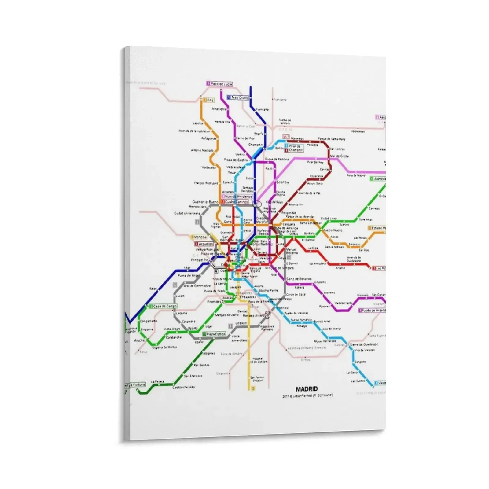 

Madrid underground map Canvas Painting pictures for wall bedrooms decorations photos for living room art