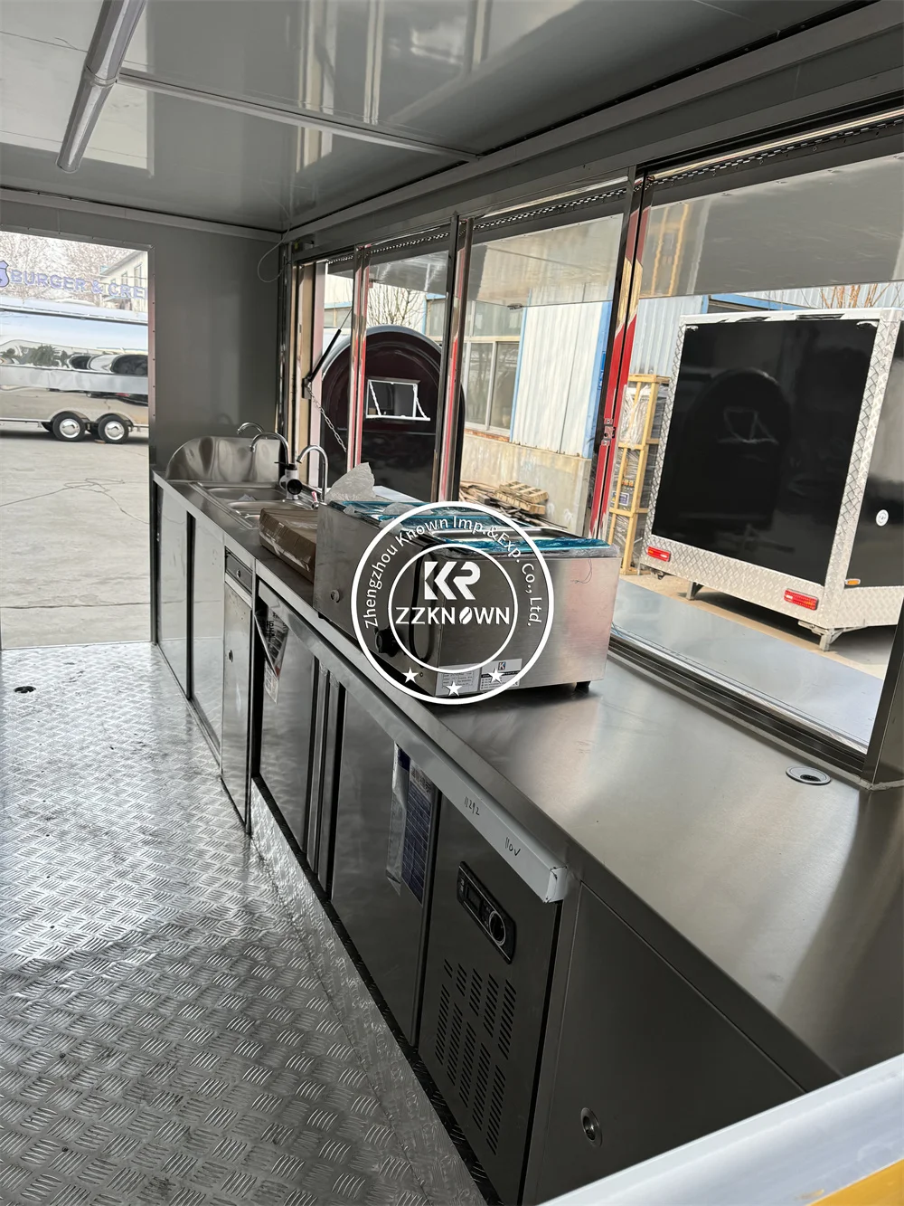 トレーラーフードカートセール、アイスクリーム、コーヒー、ストリートモバイルカート、コンゴートフードトレーラー、トラック、2024