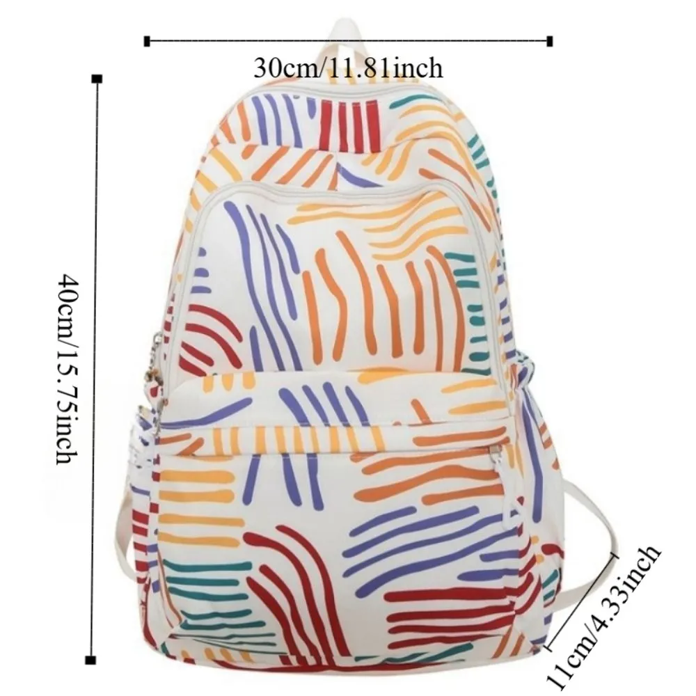 Daypack شريط حقيبة كمبيوتر محمول مدرسية أكسفورد الكورية نمط كلية شريطية على ظهره سعة كبيرة مقاوم للماء حقيبة كتف السفر