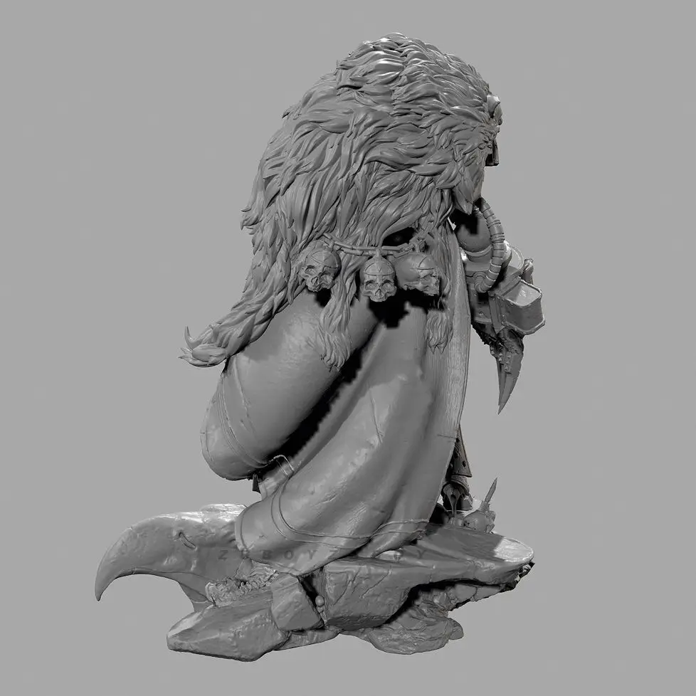 50mm 75mm 90mm Female General Warrior White Model Blank Sculpture DIY Coloring 3D Printed Figurines Miniatures view 5