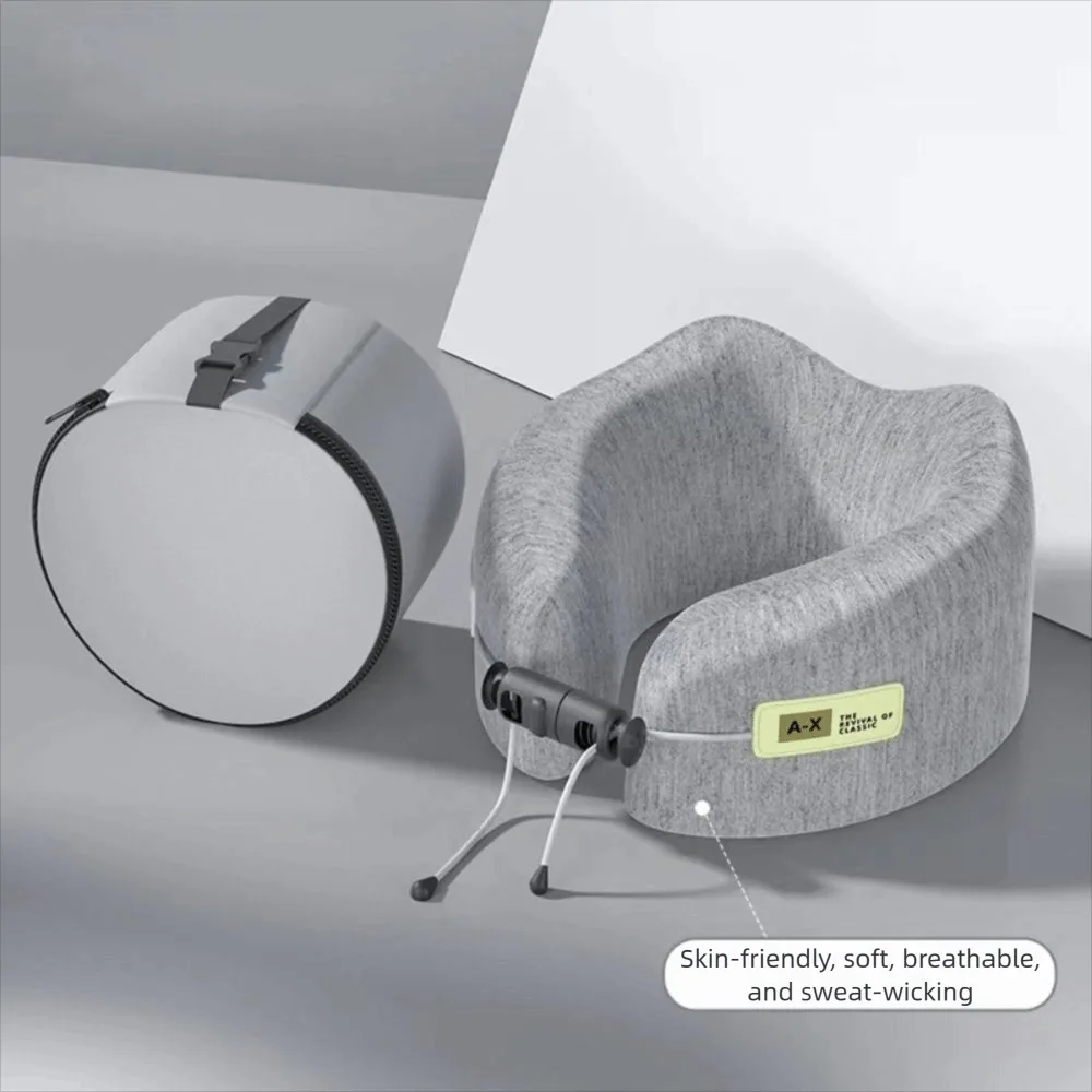 

New Memory Foam U-shaped Pillow Supportive Cervical Portable Design Sleeping Neck Pillow Washable Cover U-Cushion Office Use
