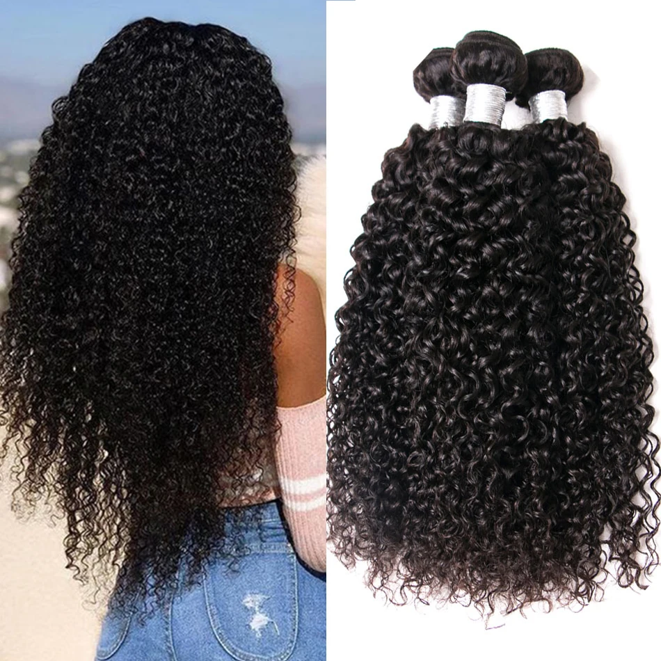 Kinky Curly Bundles 100% Unprocessed 12A Raw Hair Brazilian Bundles Original Human OnPromotion Cheap Deep Curls Hair Extension