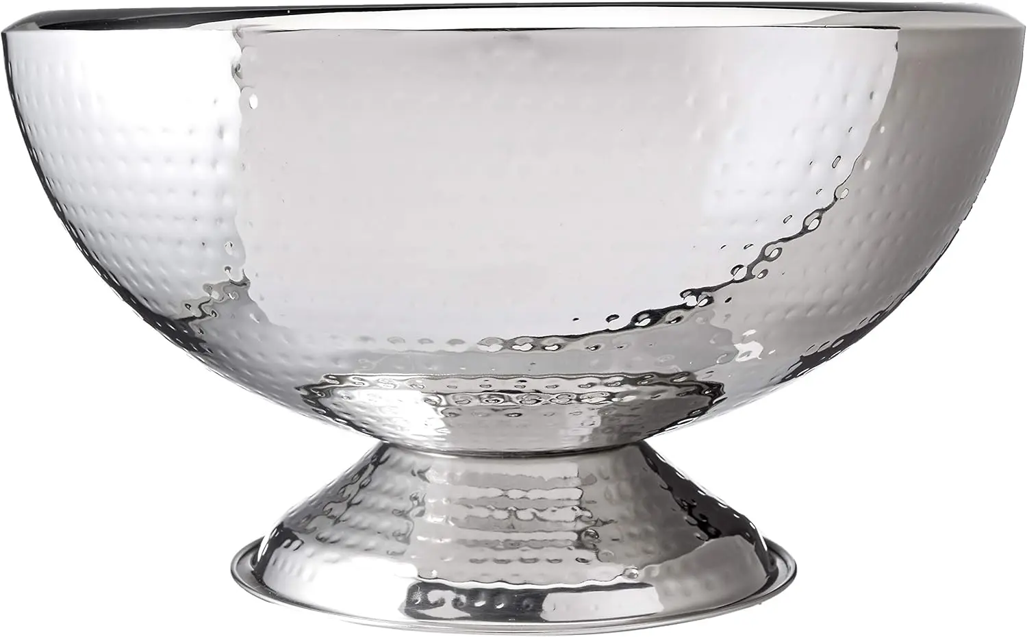 Hammered 3-Gallon Stainless Steel Doublewall Punch Bowl,Dishwasher-safe