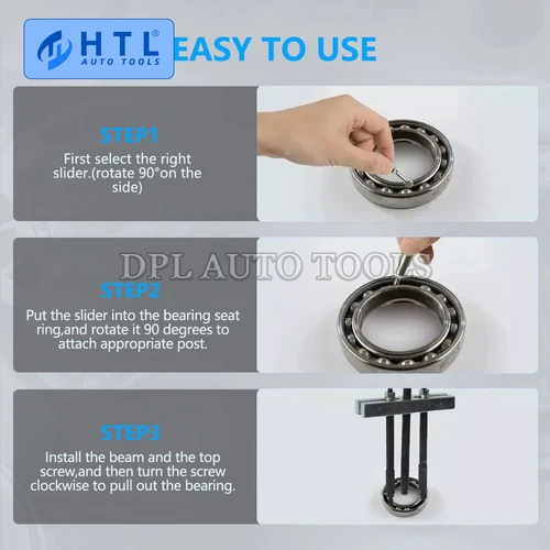 Imagen 2 del producto Kit de herramientas para quitar cojinetes de carrera, extractor de rodamientos de inserción pequeño, herramienta profesional de reparación de automóviles, 13 Uds.