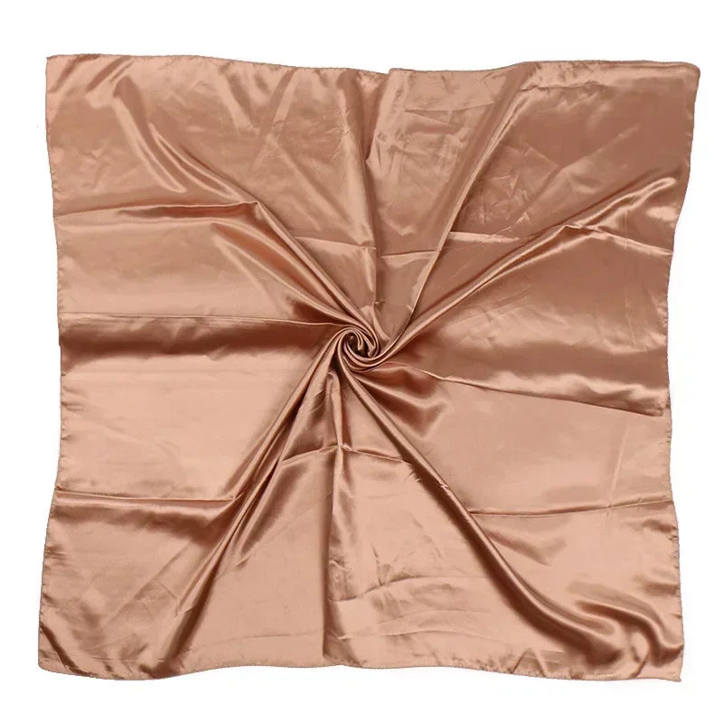 90X90 Satin Silk Scarf Hijab Solid Women Shiny Square Wrap Shawl Head Neck Cover Plain Hair Tie Band Beach Hijab Female Foulard